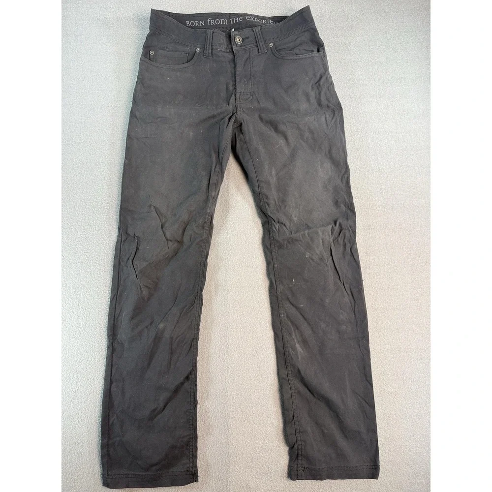 PrAna Brion Pants Mens 30x32 Gray Regular Fit Chino Stretch 5-Pocket Outdoor